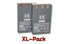 vhbw 2x Batteries compatible avec Canon Powershot S100, S110, S200, S230, S300, S400, S410, S500 appareil photo APRN (750mAh, 3,6V, Li-ion)