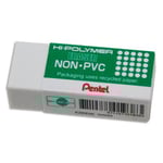 Pentel Mini gomme blanche HI.POLYMER ERASER, format poche - Sans PVC, sans phtalates ni latex.
