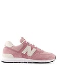 New Balance Womens 574 Trainers - Pink, Pink, Size 7, Women
