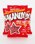 KANDY! Sour Strawberry 3x70g - Sukkerfritt godteri