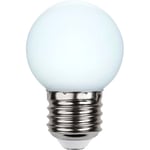 Klotlampa LED 1,0W 16lm E27 Kallvit