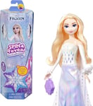 Disney Frozen Mattel Elsa Fashion Doll Set, Spin & Reveal with 11 Surprises Including 5 Accessories, 5 Stickers & Play Scene, Inspired by Disney Movie, HTG25
