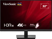 Viewsonic Va Vs19992, 81,3 Cm (32"), 3840 X 2160 Pixlar, 4K Ultra Hd, Led, 4 Ms, Svart