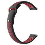 Montre De Bracelet Silicone De Sports De Double Couleur Pour Nokia Withings Steel Hr 40mm (Noir+Rouge)