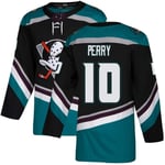 Men's T-Shirt Ice Hockey Corey Perry＃10/ Ryan Getzlaf＃15/Ryan Kesler＃17 Anaheim Ducks NHL Hockey Jerseys Sweatshirts Breathable Long Sleeve,Brown-10,2XL-56