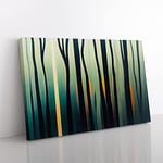 Abstract Forest View Canvas Wall Art Print Ready to Hang, Framed Picture for Living Room Bedroom Home Office Décor, 50x35 cm (20x14 Inch)