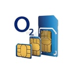 PAYG O2 MULTI SIM CARD FOR APPLE IPHONE 10 -  SENT SAME DAY 1ST CLASS POST