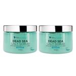 PraNaturals Dead Sea Salt Bath Body Scrub Mango & Kiwi Organic Pack of 2x 500g
