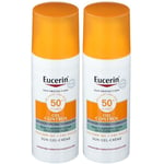 Eucerin® SUN OIL CONTROL Crème-Gel Toucher Sec SPF 50+ 2x50 ml huile