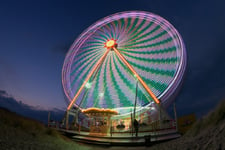 Ferris Wheel On The Beach Ii Poster 21x30 cm