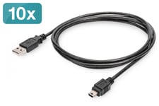 Digitus AK-990942-018-S USB-kabel 1,8 m USB 2.0 USB A Mini-USB B Sort