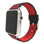 Apple Watch Series 4 40mm flexible watch strap - Black Outer / Red Inside