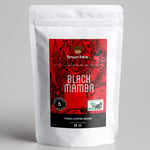 Black Mamba High Caffeine Robusta Blend Coffee Beans, Our Strongest Coffee Ever, Brown Bear, Extra Strong Dark Roast, Strength 5, 227g, Suitable For All Coffee Machines