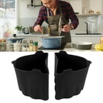 (Black)2Pcs Slow Cooker Liner Food Grade Silicone Protects Slow Pot Cook 2