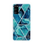 Everainy Compatible for Samsung Galaxy S20 FE 4G/S20 FE 5G/Galaxy S20 Lite Case Silicone Ultra Slim Funny Marble Pattern Soft Thin Bumper Protective Shockproof Pretty Rubber Cover (blue 1)