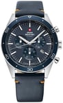 Swiss Military by Chrono SM34079.05 Chrono Blå/Läder Ø43 mm