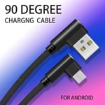 Cable Fast Charge 90 degres Micro USB pour JBL GO 2 Smartphone Android Connecteur Recharge Chargeur Universel - NOIR