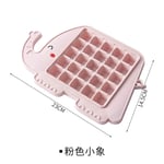 Pop Ice Cream Moulds Silicone Ice Tray Ice Box Homemade Food Supplement Ice Hockey Artifact Household Small Freezer Refrigerator Ice Cube Mold-Pink Baby Elephant