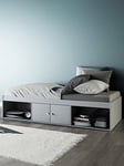 Everyday Alpha Cabin Bed Frame with Mattress Options (Buy and SAVE!) - Grey - Bed Frame With Standard Mattress, Grey, Size Single 3Ft
