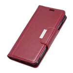 Flip Case for Alcatel 5, Business Case with Card Slots, Leather Cover Wallet Case Kickstand Phone Cover Shockproof Case for Alcatel 5 (Dark Red)