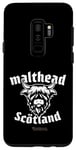 Coque pour Galaxy S9+ Whisky Highland Cow Lettrage Malthead Scotch Whisky