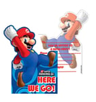 SUPER MARIO BROS PARTY INVITATIONS WITH ENVELOPES (PACK OF 6) BRAND NEW