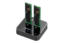 CoreParts - SSD-dockingstation - 10 Gbps, med klonfunktion, boks inkluderer USB-C-kabel, strømforsyning og brugermanual - SATA 6Gb/s - USB-C 3.2 (Gen 2)