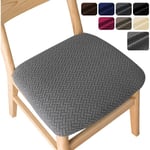 Set med 6 stolsöverdrag för matstolar, stretchiga jacquardstolar