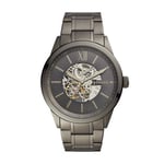 Fossil Outlet Men 48mm Flynn Automatic Gunmetal Stainless Steel Watch