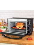 mini oven with rotisserie, 20 litre, 1500 watt, 45.5 x 36.2 x 28.1cm, stainless