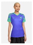 Nike Brazil 2023 Women's Away Stadium Short Sleeved Shirt - Blue, Blue, Size Xl, Women