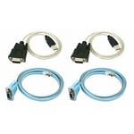 2X RJ45 Cable Serial Cable Rj45 to DB9 and RS232 to USB (2 in 1) CAT5 Ether A6Y9