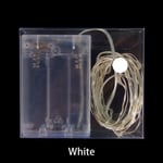 4m/5m 40/50led Wire Battery Powered String Light Christmas White