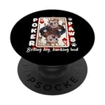 Poker Paws King of Hearts Poker Bulldog PopSockets PopGrip Interchangeable