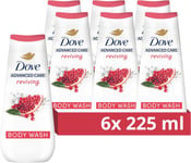 Dove Advanced Care Reviving Body Wash Pomegranate & Hibiscus 6x 225 ml