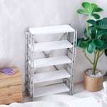1:12 Dollhouse Miniatyr bokhylla Display Stativ Förvaringsställ F White