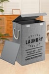 72L Foldable Household Laundry Hamper Laundry Basket With Lid And Rope Handle