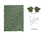 Integritetsstaket, konstgjord grön väggskärm, förstärkt fog, 96x72 tum