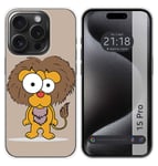 Housse En Silicone Compatible Avec L'IPhone 15 Pro (6.1) Design Lion Dessins