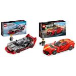 LEGO Speed Champions Audi S1 e-tron quattro Race Car Toy Vehicle, Buildable Model Set for Kids & Speed Champions Ferrari 812 Competizione, Sports Car Toy Model Building Kit for Kids