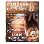 Blanket, Fleece Blanket, to My Son Never Forget That I Love You Best Gift for Son from Mom Great Gift for Birthday Christmas Thanksgiving Graduation,004,Flanne 150 * 200cm