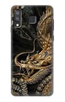 Gold Dragon Case Cover For Samsung Galaxy A8 Star, A9 Star