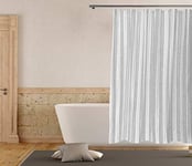 Home Maison Shower Curtain, White-White, 72x72