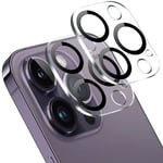 [2-Pack] iPhone 14 Pro Max Linsskydd av Härdat Glas - Skydd för Kamera, Anti-Reptåligt
