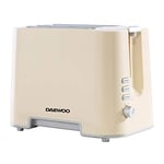 Daewoo SDA1688GE ' Plastic Chrome Electronic Browning Control and Cancel, Defrost & Reheat Functions, Auto Pop-Up and Easy Clean Slide Out Crumb Tray, 730-870W Power, Cream 2 Slice Toaster