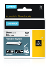 DYMO – Rhino Professional Markable Flexible Nylon Tape, 24mm, black text on white tape, 3.5m (1734524)