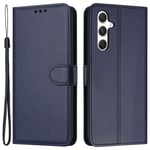 Samsung Galaxy S25 / S24 Plånboksfodral med handrem - Blå