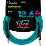 Fender Glow in the Dark Cable Instrument Cable 5.5 m Blue