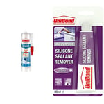 UniBond Speed Seal Sealant, Fast Drying White Silicone Sealant & Silicone Sealant Remover, Effective Sealant Remover for Thorough Removal, High-Strength Silicone Remover for Ceramic Tiles