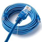 Cat6 Pass Through RJ45 Connecteurs réseau modulaires Câble Internet 1000Mbps Cordon réseau LAN pour câble Ethernet,Blue- 10M